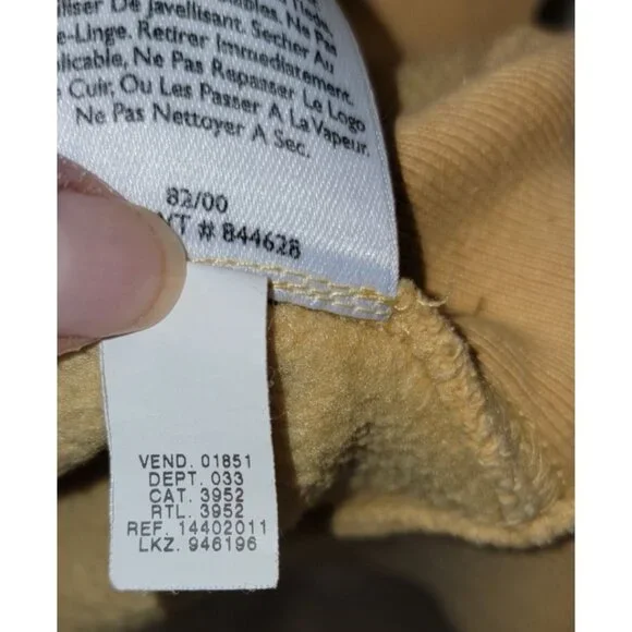 Eddie Bauer Embroidered Logo Fleece Sweatshirt Men’s XL Tan Pullover - Picture 7 of 10